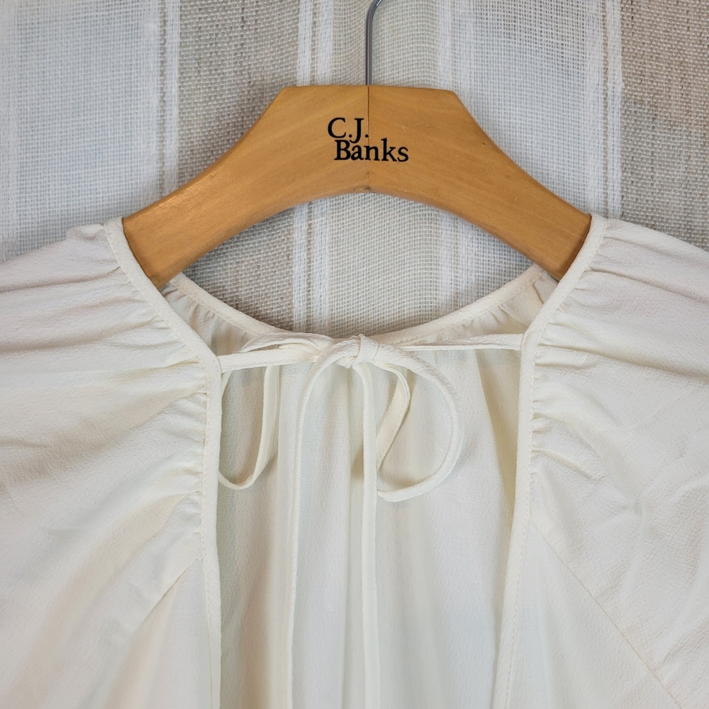 Hill House Cream Maxi Dress with Long Puff Sleeves - Picture 8 of 12